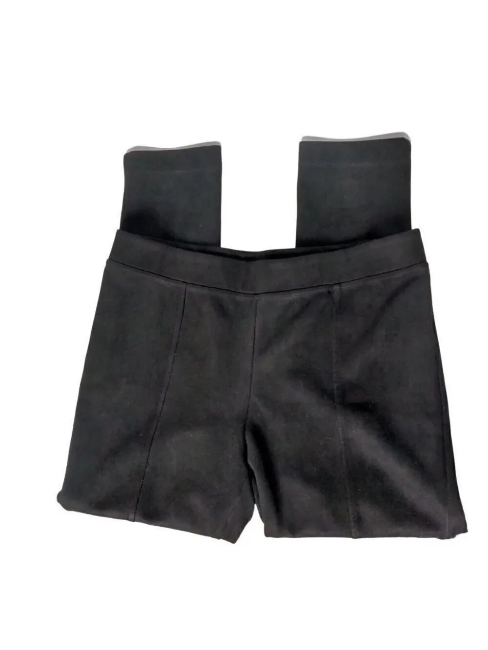 Andrew Marc Women's Faux Suede Black Straight Leg Pants XL